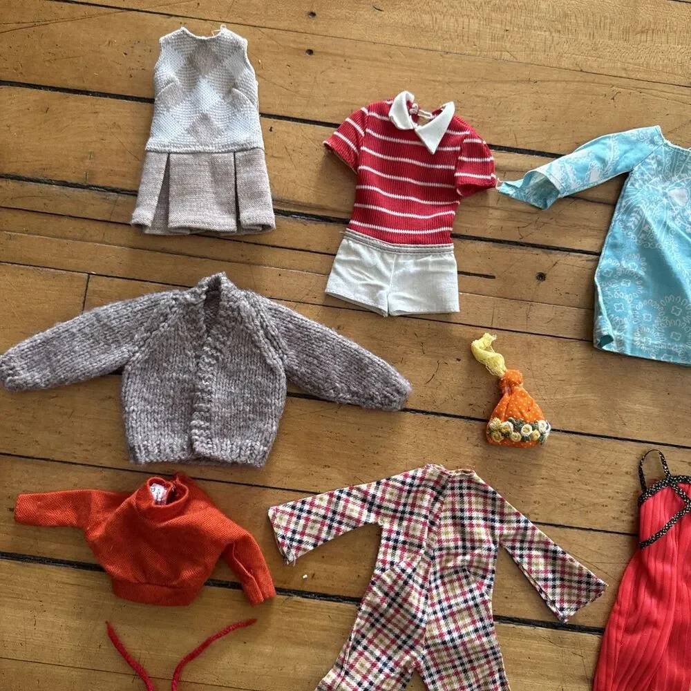 Lot Of 10 Ten Vintage Ken And  Barbie Doll 1960 1970 Black Label Handmade As Is